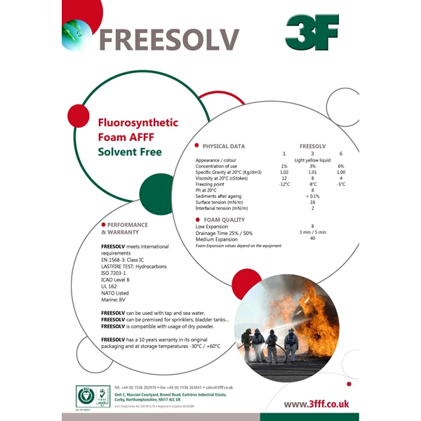 AFFF Foam Solvent Free Fluorosynthetic